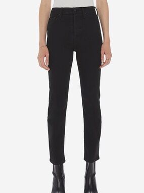 MOTHER The Tomcat Ankle Jeans 28 Lasting Impression Black High Rise Straight Leg